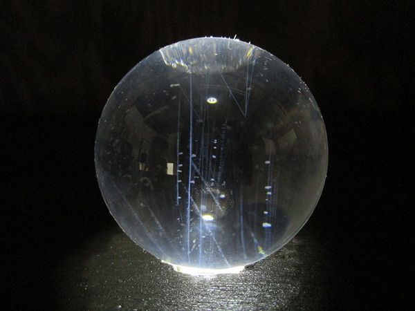 水晶　エンジェルラダー　ブルーニードル　スフィア アイリスブルーエンジェルラダークォーツ 丸玉(スフィア) #FA047