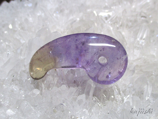 アメトリン 勾玉 紫水晶 然石 パワーストーン専門店 【鬮石】