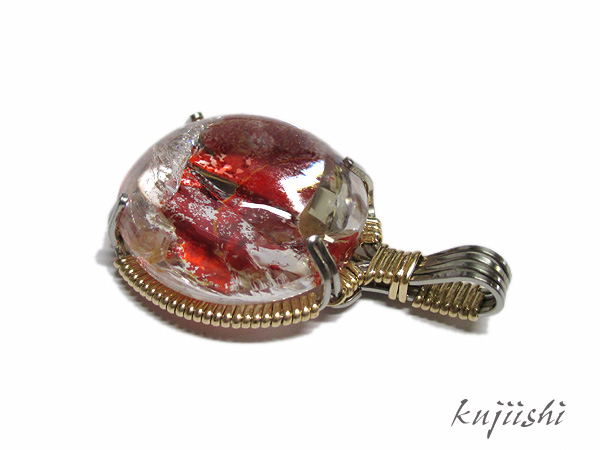 レッドオーロラクォーツ 水晶 ペンダントトップ 天然石専門店【鬮石】 