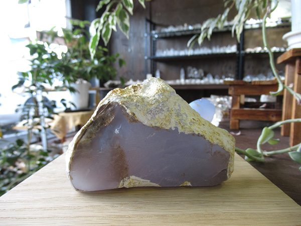 ブルーカルセドニー きのこ 通販 原石 彫刻