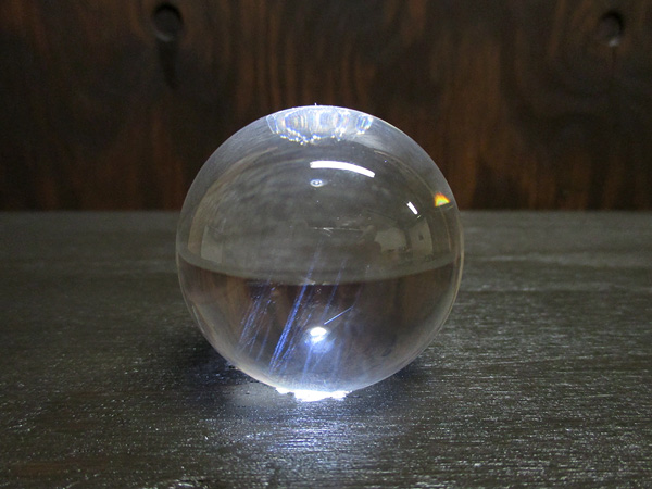 無色透明】ブルーハイダウェイクォーツ 天然水晶丸玉 約44mm