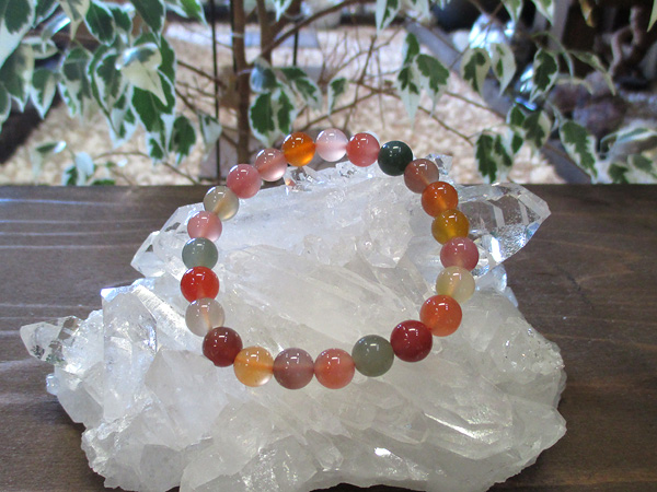 ミックスカルセドニーブレスレット 天然石アクセサリーの通販 販売専門店 鬮石