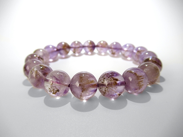 ゲーサイトインアメジストエレスチャル ブレスレット