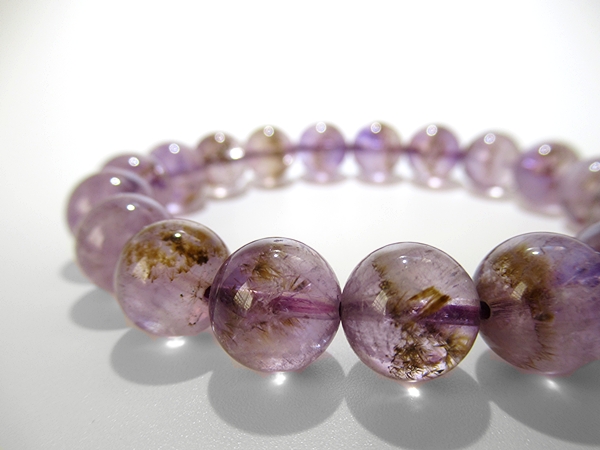 ゲーサイトインアメジストエレスチャル ブレスレット