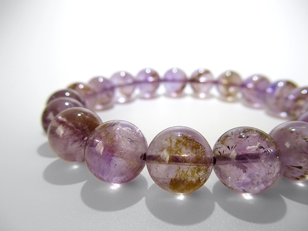 ゲーサイトインアメジストエレスチャル ブレスレット