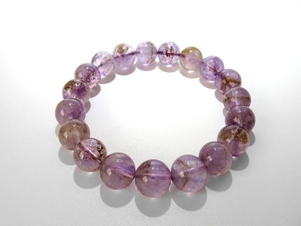 ゲーサイトインアメジストエレスチャル ブレスレット