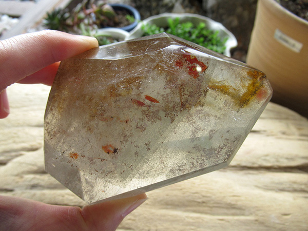 ブラジル産 高品質 ガーデン クォーツ 原石ポリッシュ 水晶
