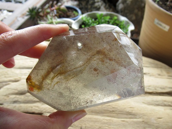 【希少高透明】ガーデンクォーツタワー淡ピンクレア色クォーツインファントム天然石 希少高透明】ガーデンクォーツタワー淡ピンクレア色クォーツイン