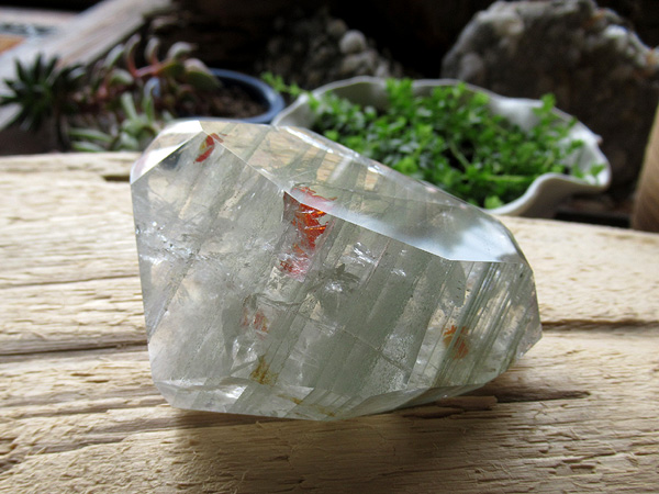 ファントムガーデン水晶天然石タンジェリンクォーツレインボー入最高