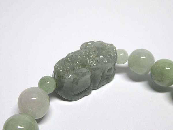 天然翡翠 ジェダイト 貔貅（ひきゅう） 彫刻 ブレスレット 販売 天然石専門店