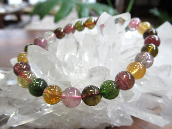 ミックストルマリンブレスレット 約7mm | 天然石アクセサリー