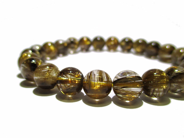 高品質 ミックスルチルクォーツ 約9.8mm ブレスレット② ルチルクォーツ 高品質ブレスレット 約7.5～8mm | 天然石アクセサリー