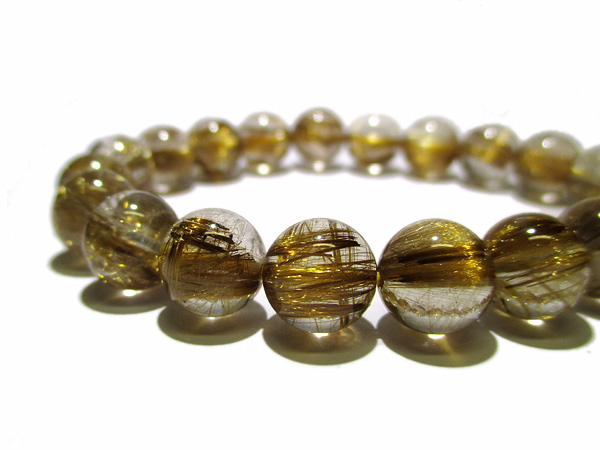 ルチルクォーツ 高品質ブレスレット 約9mm | 天然石アクセサリー販売