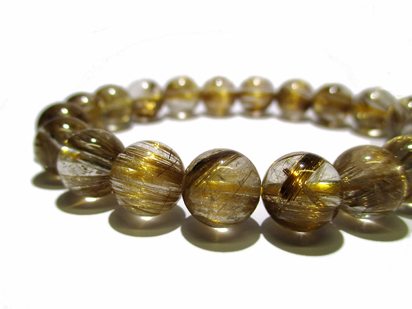 ルチルクォーツ 高品質ブレスレット 約9mm | 天然石アクセサリー販売