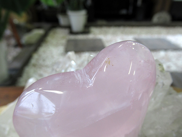 ローズクォーツ ハート 紅水晶 マダガスカル産 天然石