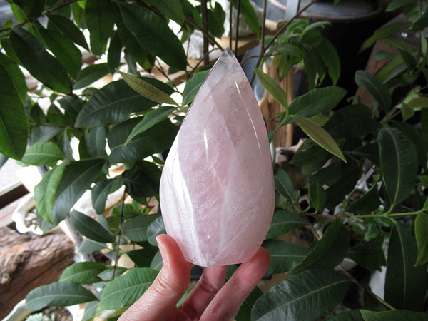 ローズクォーツ ポイント 紅水晶 | 天然石専門店 【鬮石】