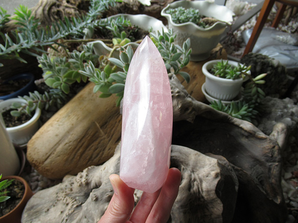 ローズクォーツ ポイント 紅水晶 | 天然石専門店 【鬮石】