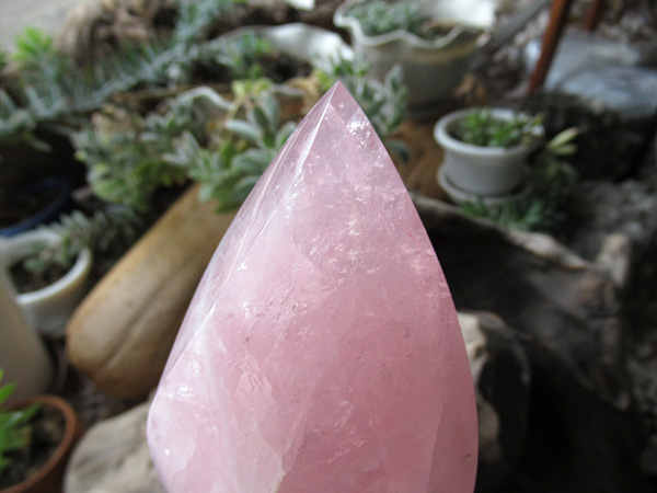 天然 ピンクローズ クォーツ ポイント 水晶 ローズクォーツ ポイント 紅水晶 | 天然石専門店 【鬮石】