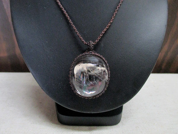 天然水晶 レインボークォーツ マクラメネックレス 天然石専門店 天然水晶 レインボークォーツ マクラメネックレス 天然石専門店