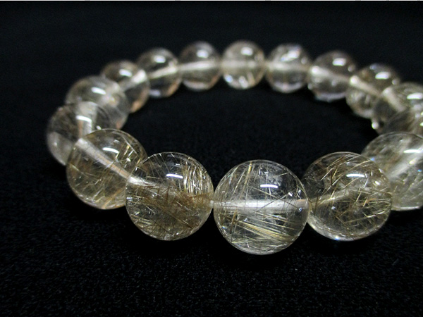 シルバールチルクォーツ ブレスレット ブラジル産 約13mm 【鬮石