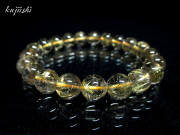 ルチルクォーツ ブレスレット 約9mm 天然石専門店 【鬮石】