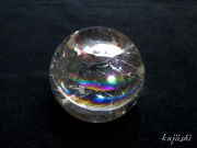 【高品質】 天然水晶 レインボークォーツ（虹・ルチル入り） 丸玉 ブラジル産 【鬮石】