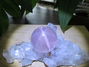 スターローズクォーツ 丸玉 ポリッシュ 紅水晶 マダガスカル産