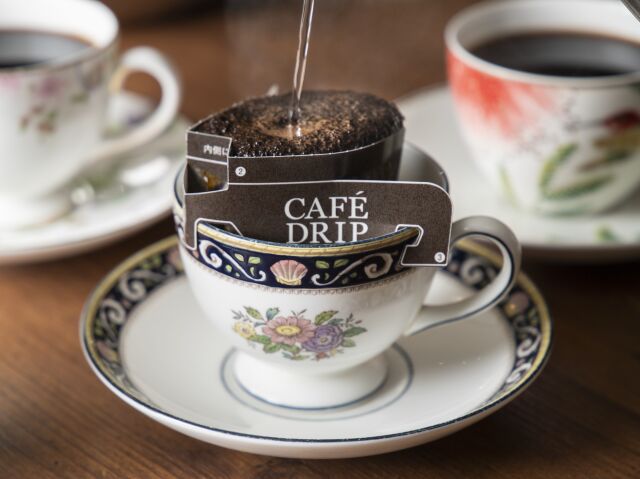 コーヒーの香りが広がる