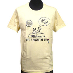 ペアラビットTシャツ　アイボリー　フロント