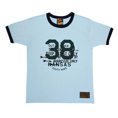 リメイク風デザインレースTシャツ カレッジリメイク風リンガーTシャツ - Tシャツイノベーター ク