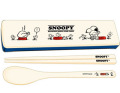 スヌーピー　「ごちそうごはん 」　スライド式コンビセット（はし・スプーン）　30153