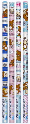サンエックス　リラックマ「しましまエブリデイテーマ」鉛筆　HB 4本セット　PN-79301