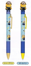 サンスター　ミニオンズ　「怪盗グルーシリーズ6」　マスコット付シャープ・ボールペン　