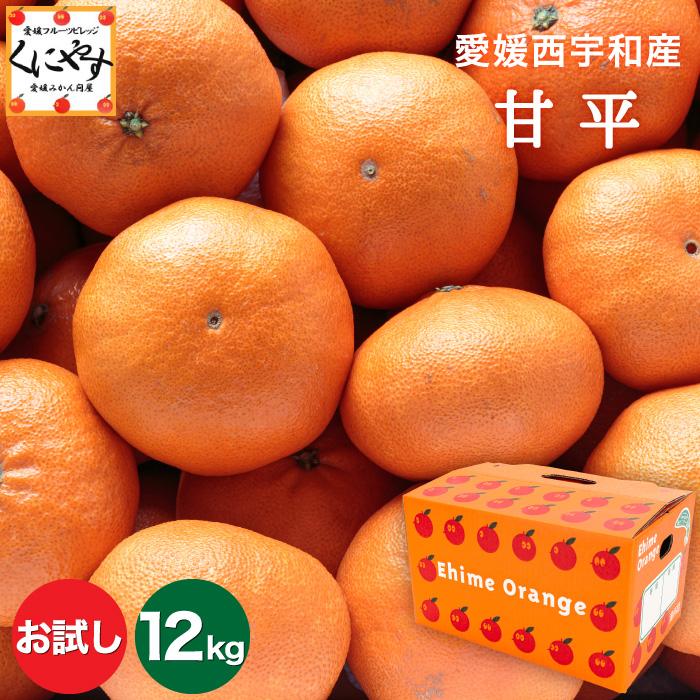 「お試し甘平3×4」＼ 愛媛が誇る 高級みかん 希少品種 ／ご予約受付中【送料無料】【産地直送】愛媛産 甘平 （かんぺい）お試し12kg（3kg×4箱）【1～5営業日以内発送予定】