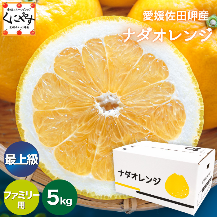 「ファミリー最上ナダオレ5」【最上級こだわり品】【送料無料】【産地直送】愛媛佐田岬産ナダオレンジ ファミリー用5kg