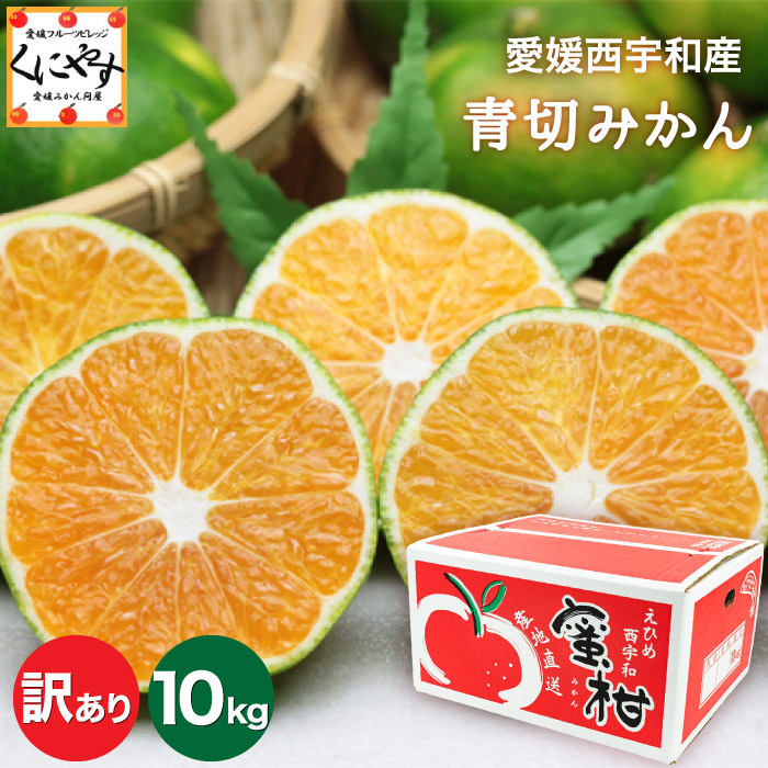 「訳あり青切みかん10」【送料無料】【訳あり】【産地直送】訳あり愛媛西宇和産青切みかん 10キロ