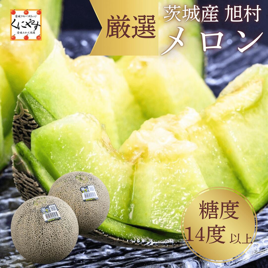 糖度14度以上の厳選された茨城県旭村産の青肉メロン出荷中！