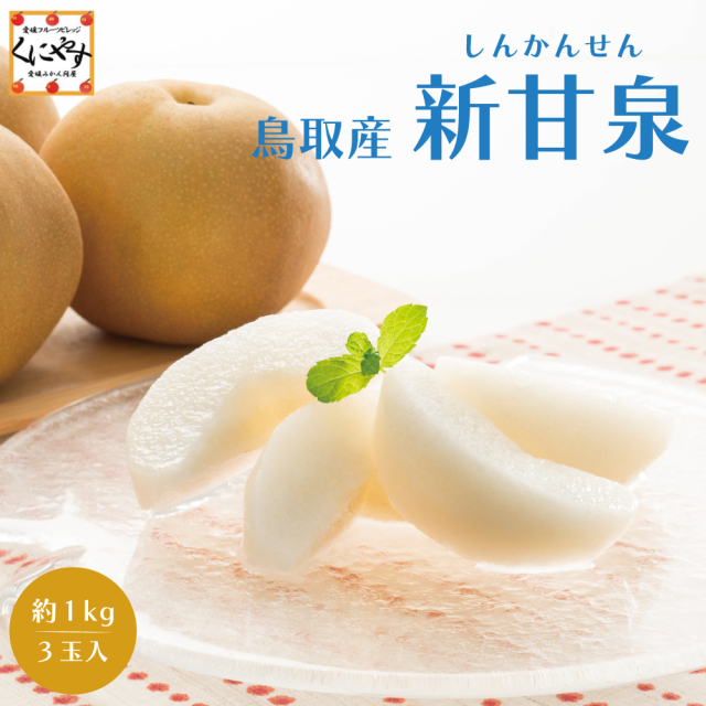★甘い果汁が泉のようにあふれる！ご予約受付開始★【送料無料】【ギフト】【贈答用】鳥取県オリジナル品種 鳥取産 新甘泉 (しんかんせん) 「新甘泉 約1kg」梨 ナシ お取り寄せ 和梨