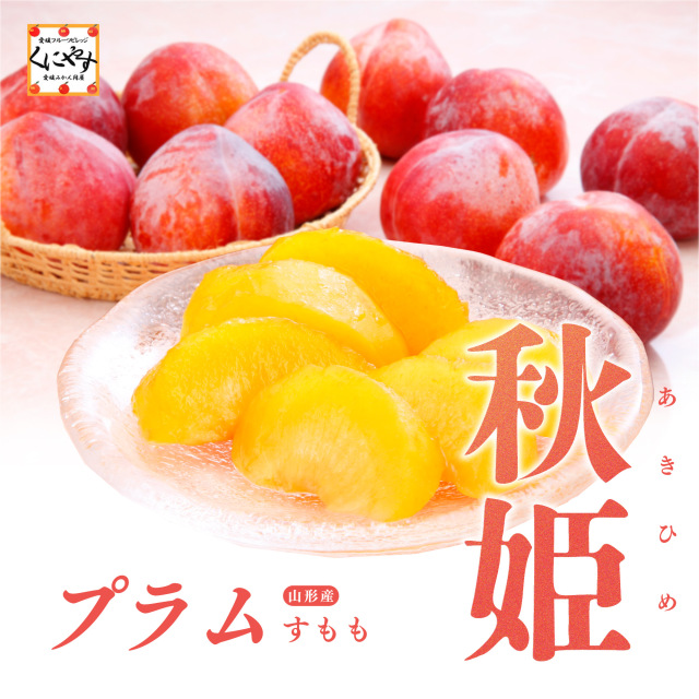 「山形すもも1.2kg」★爽やかな酸味と甘やかな香り★予約受付開始★【送料無料】【産地直送】 山形産 すもも (プラム) 秋姫 約1.2kg（6～12玉入り）