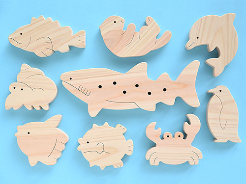 ごっこ積み木 動物園のどうぶつ 木のおもちゃ Kurabokko