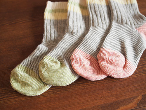 オーガニックコットン ベビーやわらかリブソックス/天衣無縫