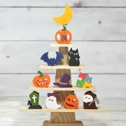 美品 森林工芸館 ステージツリー 置物 クリスマスツリー 卓上 木製 ステージツリー・ナチュラル 森林工芸館｜木のおもちゃ KURABOKKO