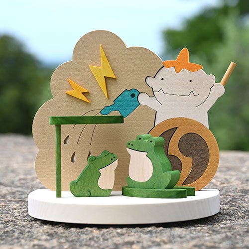 彩り歳時記6月 かみなり坊やとカエル｜森林工芸館