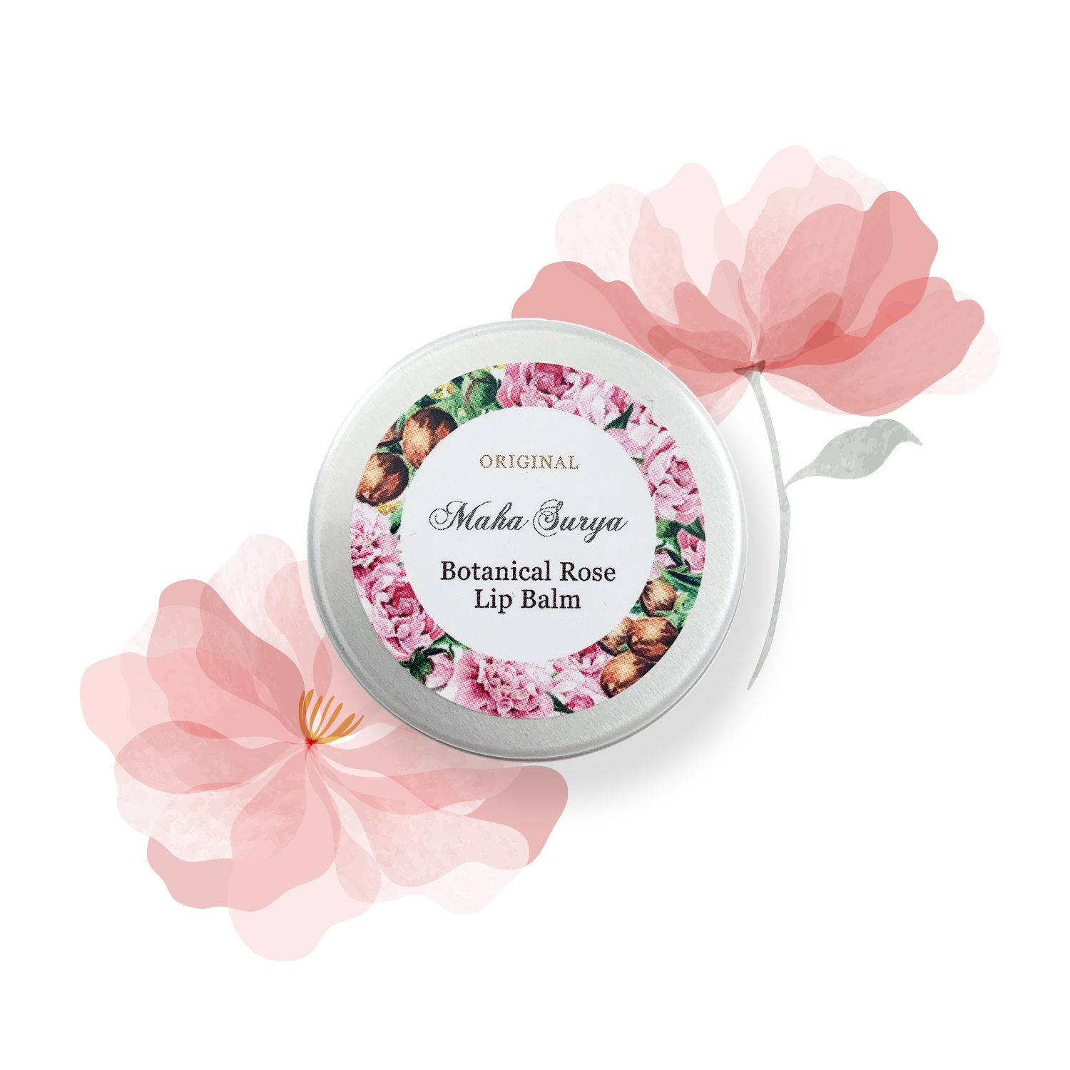 Maha Suryaローズリップバーム,無添加,ローズ,ホルモンバランス,更年期,オーガニックリップ,ナチュラル,天然,通販