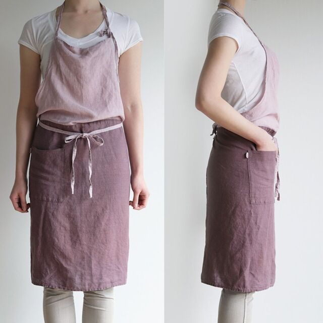3wayエプロン◎リネン◎マルチカラー 3wayエプロン◎リネン◎マルチカラー 配色が新鮮なバイカラーの