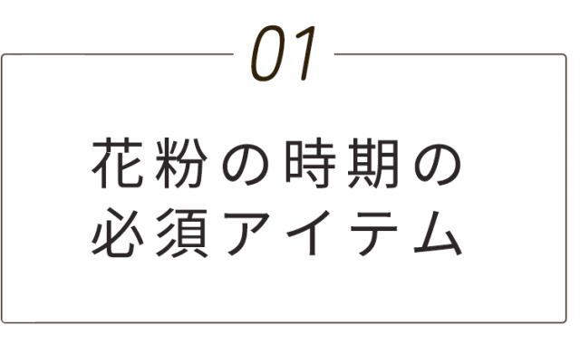 花粉の時期の必須アイテム