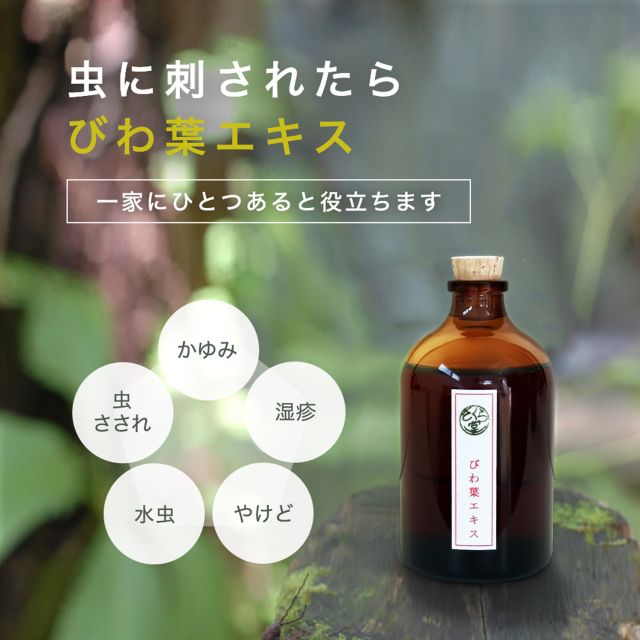 びわ葉エキスの詰め替え用お得サイズ。無添加で手作りされたびわ葉