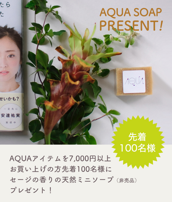 アクア石けんプレゼント