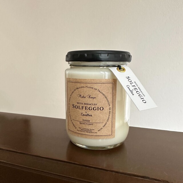 ソルフェジオ周波数を込めたアロマソイキャンドル 天然精油が贅沢に