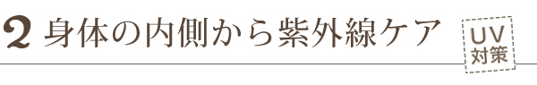 体の中から紫外線ケア